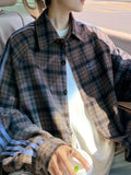 Men's Plus Size Plaid Casual Long Sleeve Shirt