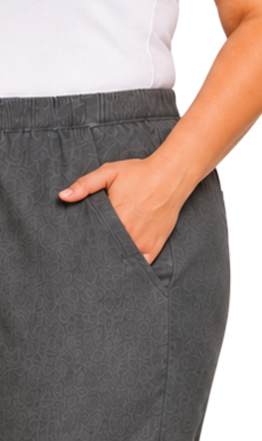 Women's Lightweight Capri Pants with Studded Hem Detail