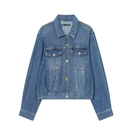 Autumn Winter Women Clothing Design Slimming Fashionable Casual Denim Jacket Coat Women