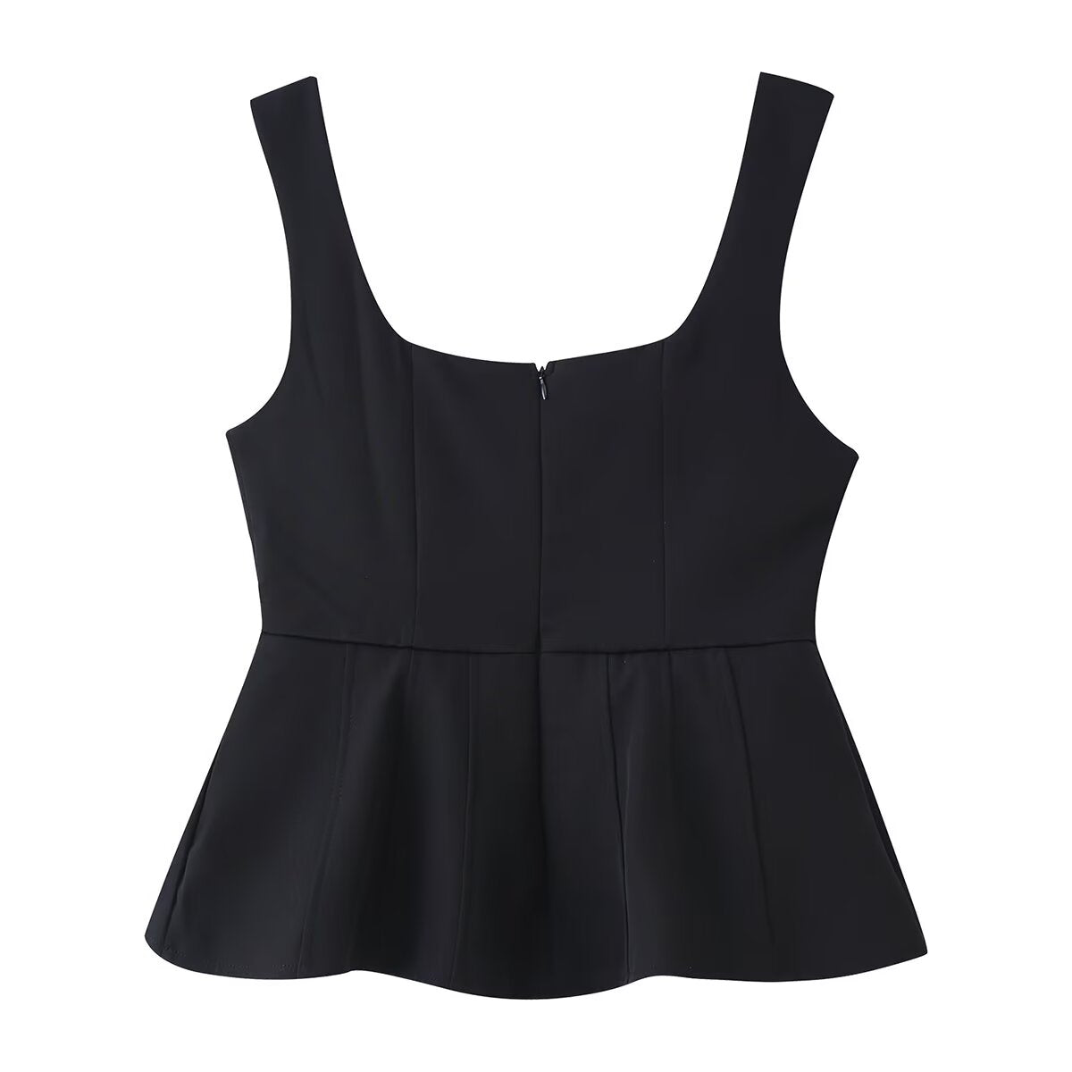Women Clothing Fashionable All Match U Collar Vest Camisole Top