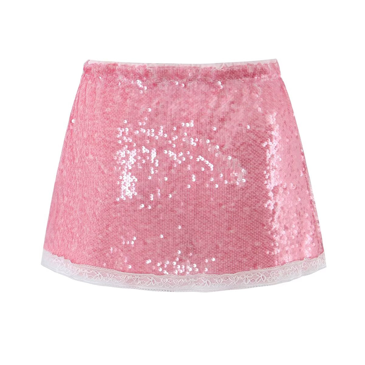 Women Clothing Fashionable All Match Sequined Mini Skirt (with Pantskirt ide)