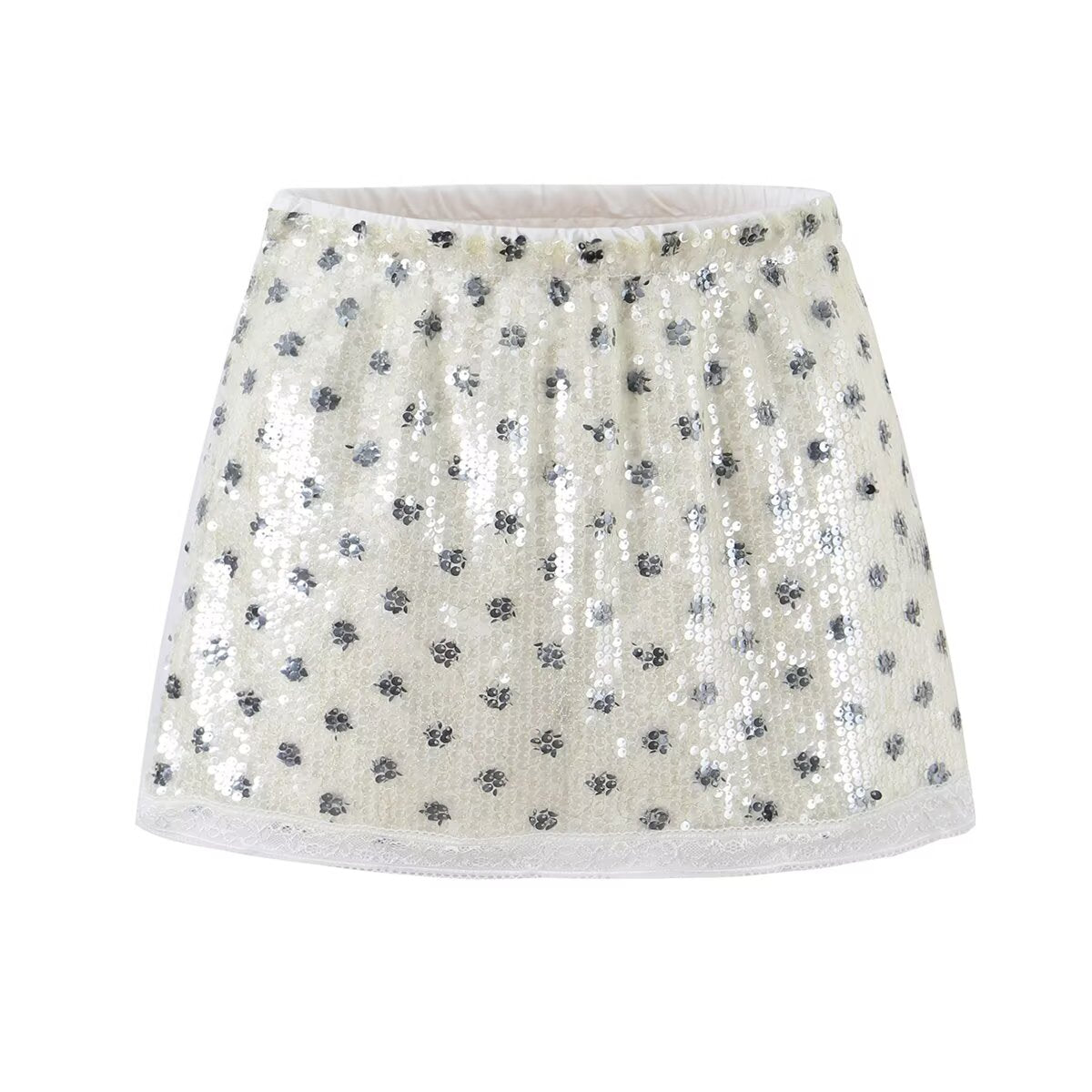 Women Clothing Fashionable All Match Sequined Mini Skirt (with Pantskirt ide)