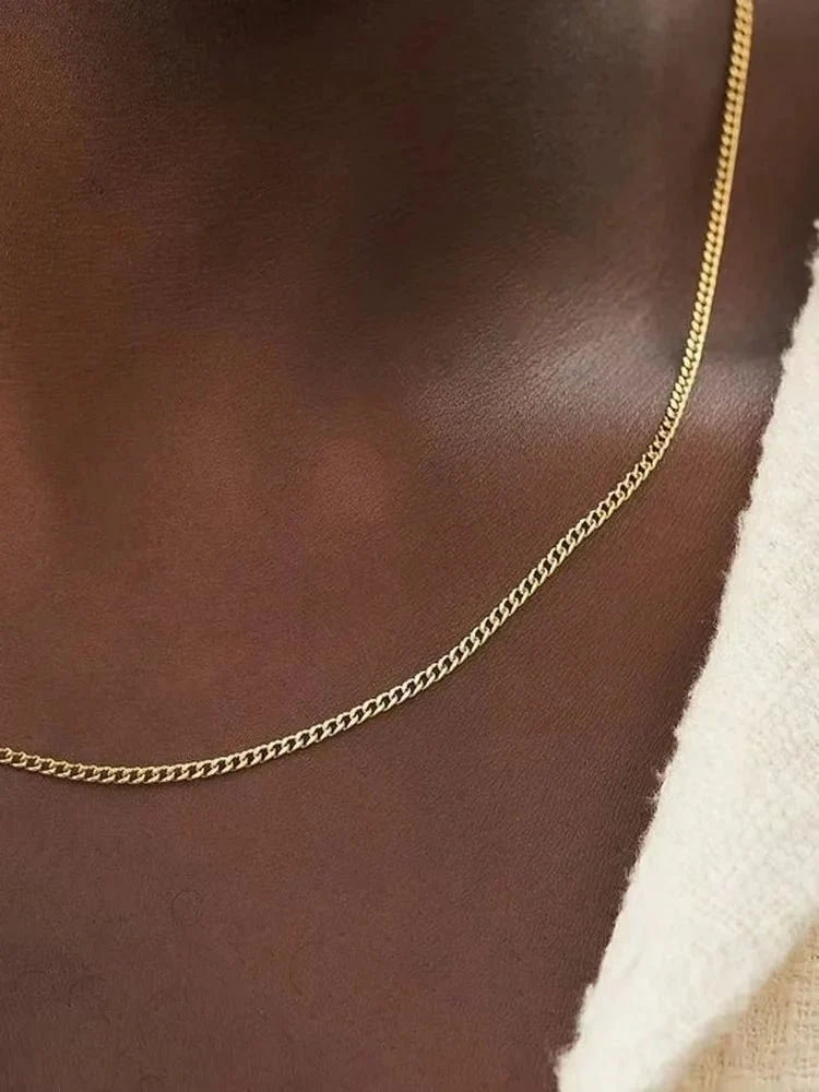 3mm Men's Cuban Chain Necklace | Stainless Steel Link Chain Jewelry