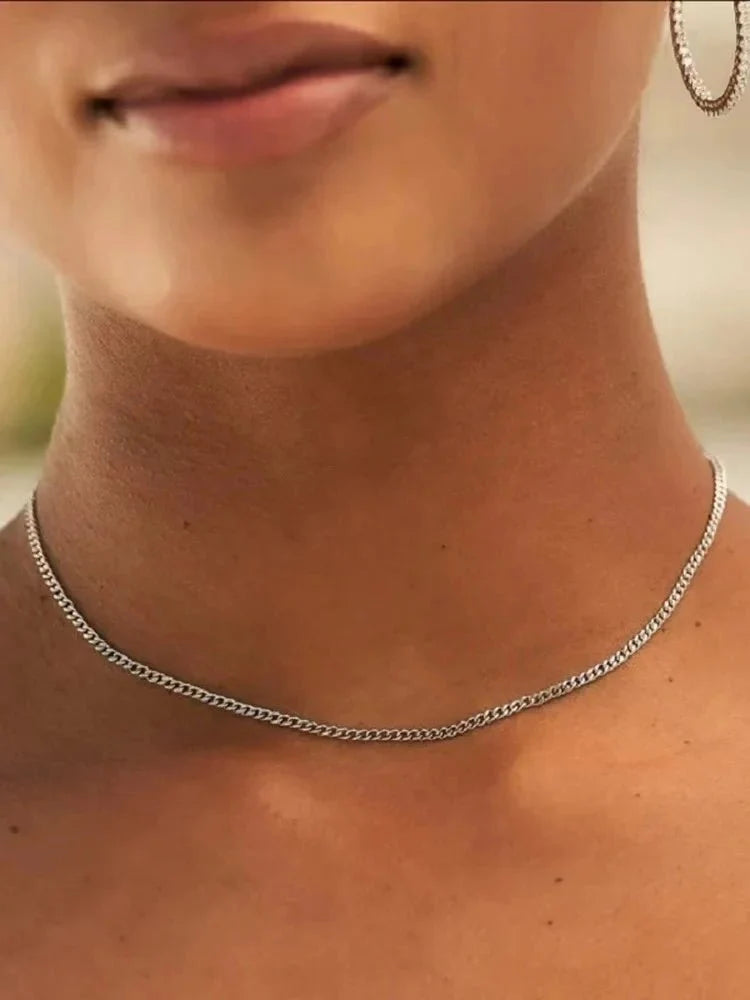 3mm Men's Cuban Chain Necklace | Stainless Steel Link Chain Jewelry