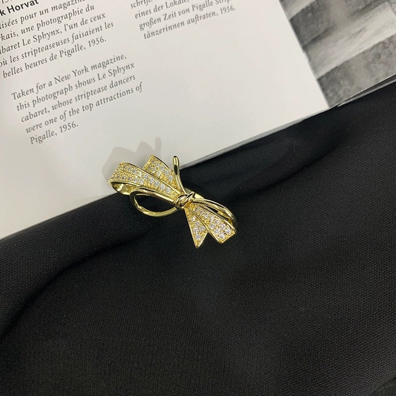 High-end Bow Ring For Women, Niche Light Luxury, Fashionable & Unique INS Style, Exquisite Open Index Finger Ring