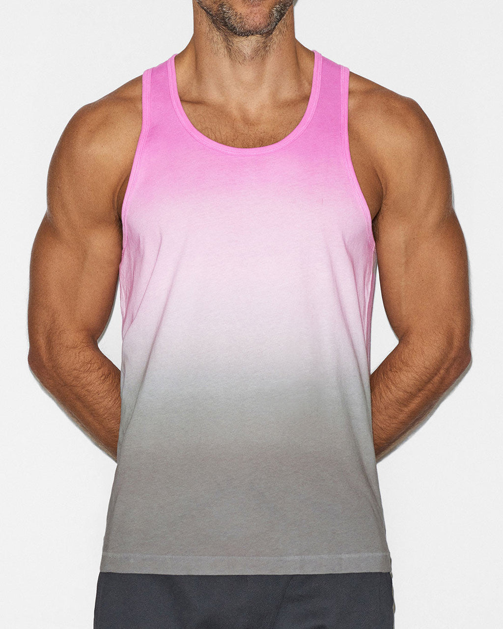 Dip Dye Relaxed Tank Peony Pink