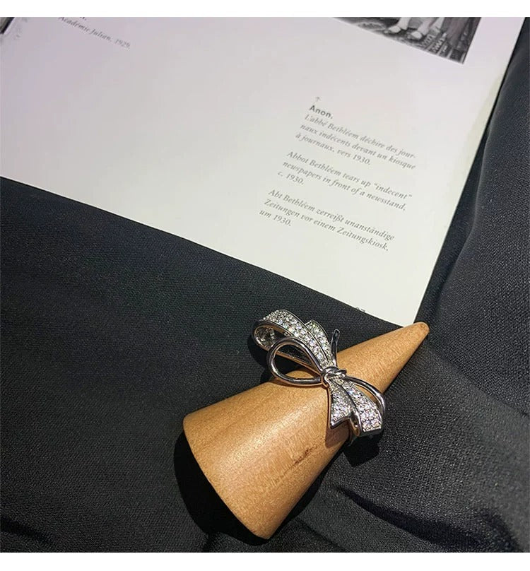 High-end Bow Ring For Women, Niche Light Luxury, Fashionable & Unique INS Style, Exquisite Open Index Finger Ring