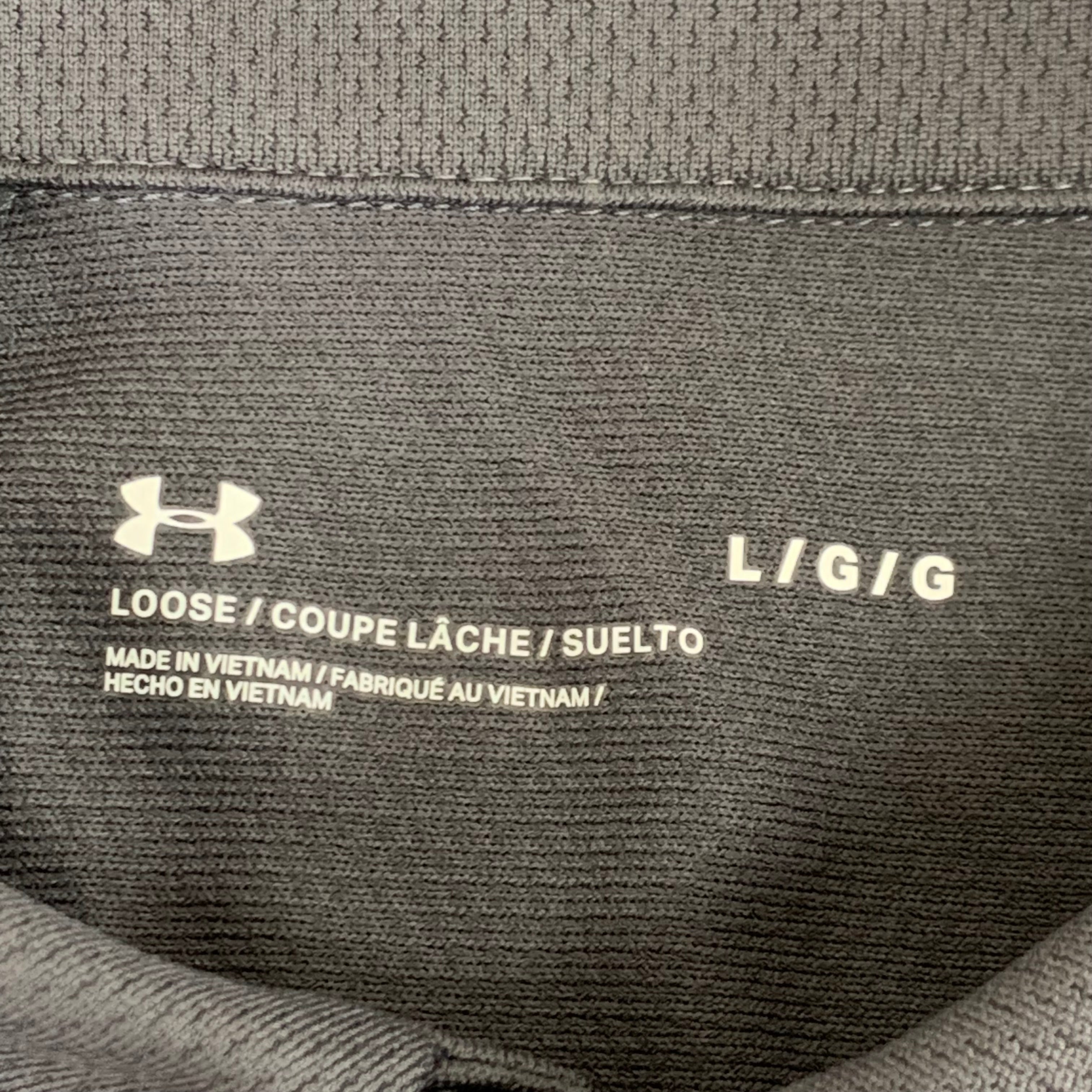 UNDER ARMOUR UA Team Tech Polo Loose Light & Moisture Wicking Men's Sz L Grey