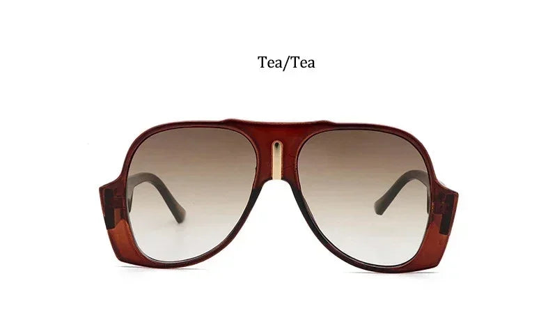 Gradient Shades For Women Oversized Pilot Sunglasses Men Luxury Brand Vintage Unique Sunglasses Female UV400 Glasses Eyewear
