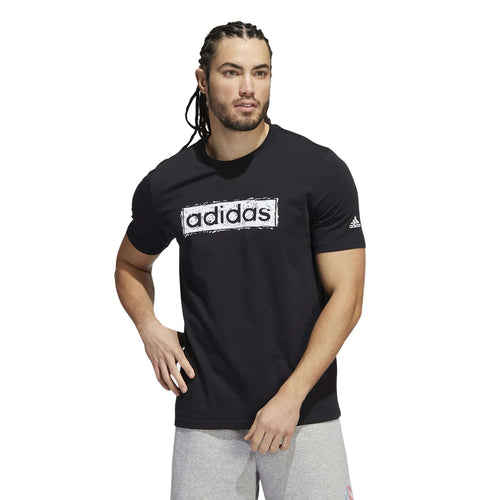 adidas Men's Sketch Linear Graphic T-Shirt - Black