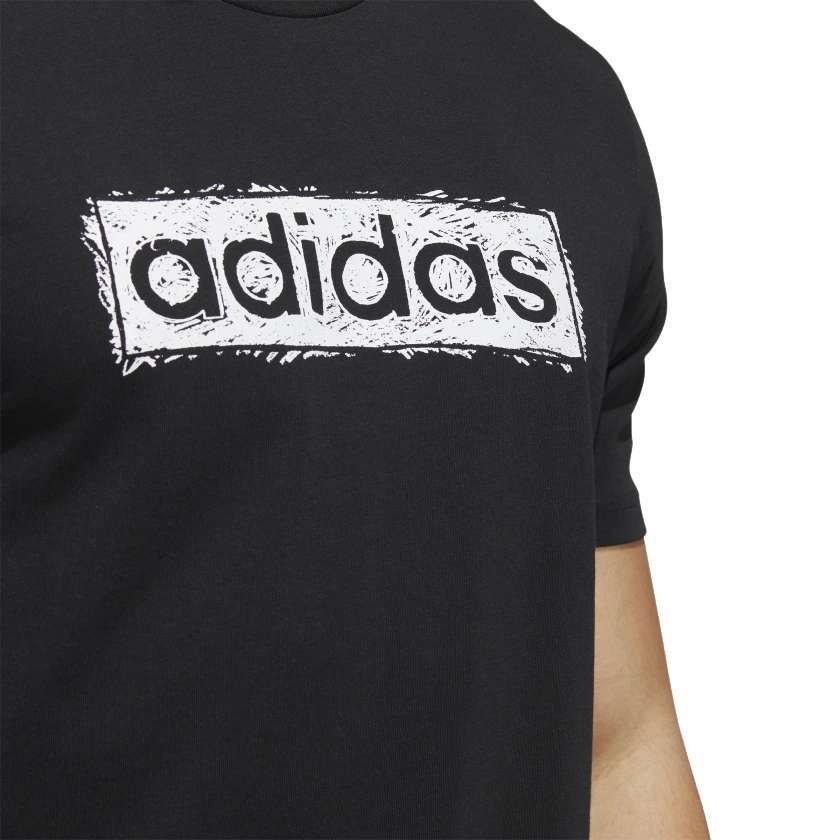 adidas Men's Sketch Linear Graphic T-Shirt - Black