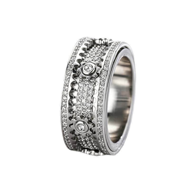 Women's & Men's Rotatable Gear Starry Fashion Ring