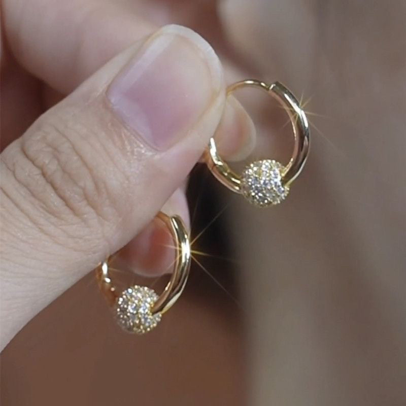 Women's Ball Ear Clip Fashion Temperament Small Personalized Exquisite Versatile For Earrings