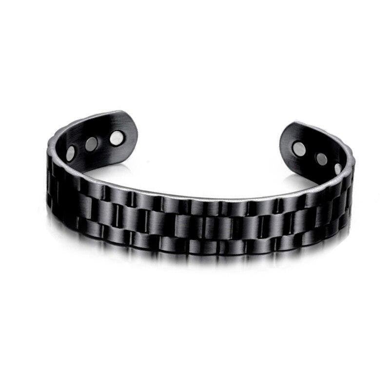 Men's Stylish Opening Adjustable Magnet Geometric Mesh Bracelet