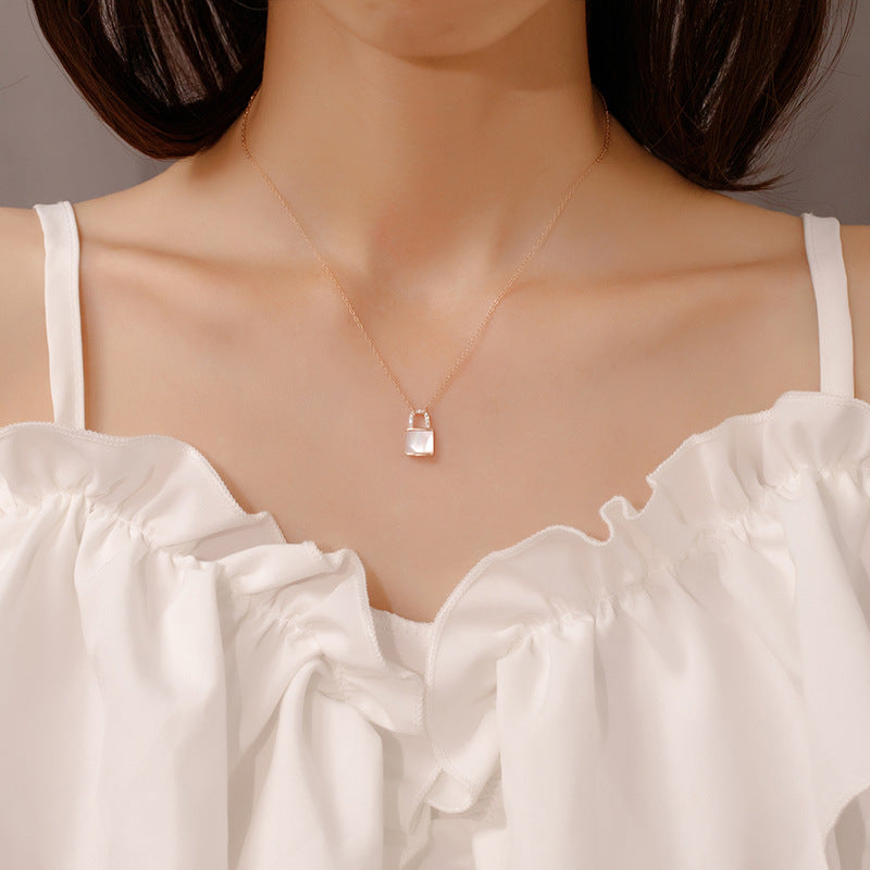Women's Lock Fashion Sterling Niche Head Shell Necklaces