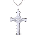 Comfortable Men's Dark Knight Cross Diamond Necklace