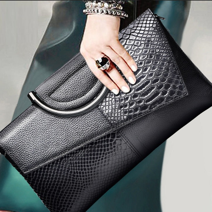 Evening Clutch bag women large capacity banquet handbag crocodile pattern women's fashion temperament