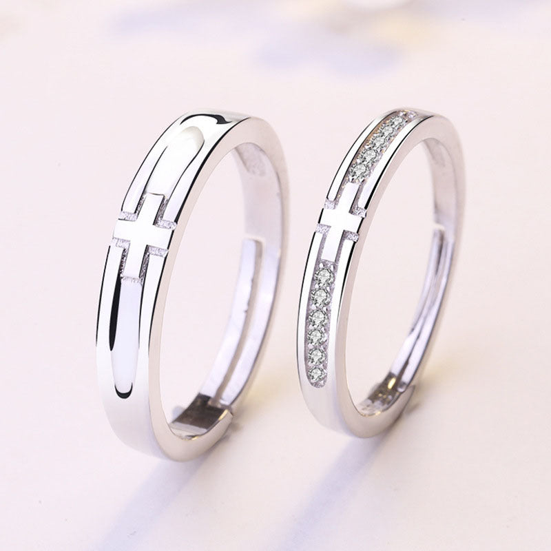 Women's & Men's Couple Pair Of Fashionable Simple Valentine's Day Gift Ring