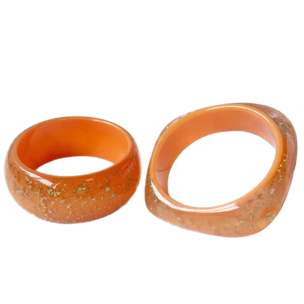 Women's Geometric Circle Irregular Gold Foil Resin Fashion Simple Niche Temperament Bracelets