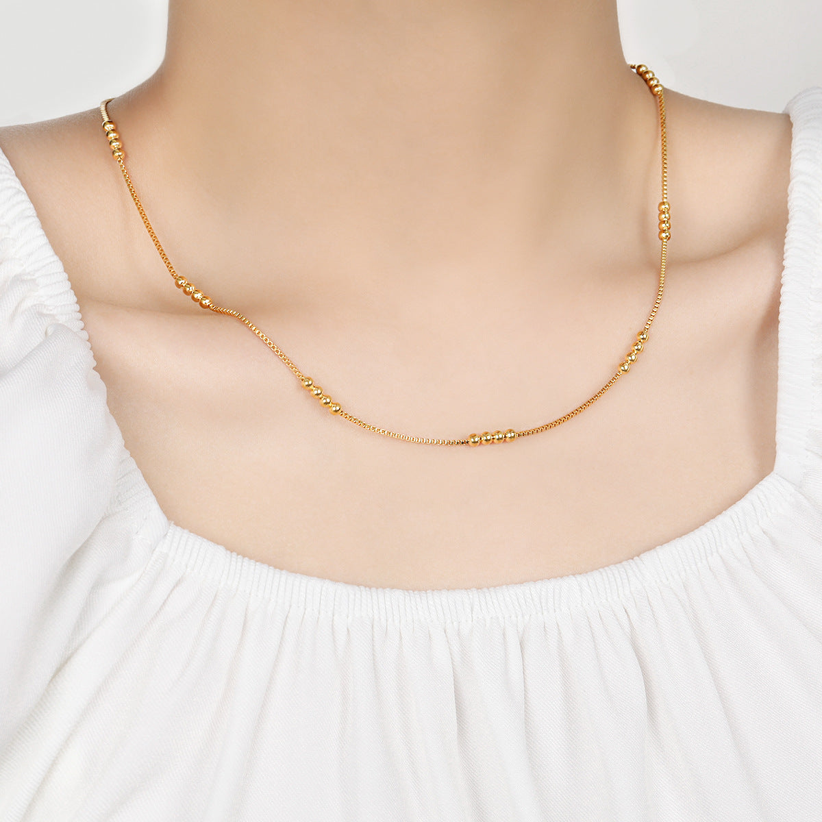 Women's Buckle Room Bead Fashion Electroplated Clavicle Necklaces