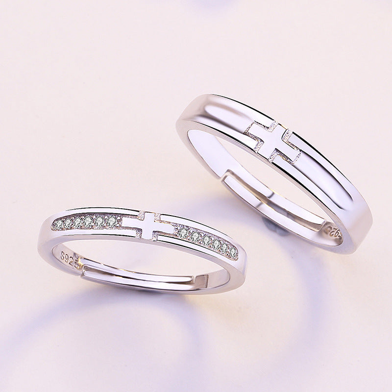 Women's & Men's Couple Pair Of Fashionable Simple Valentine's Day Gift Ring