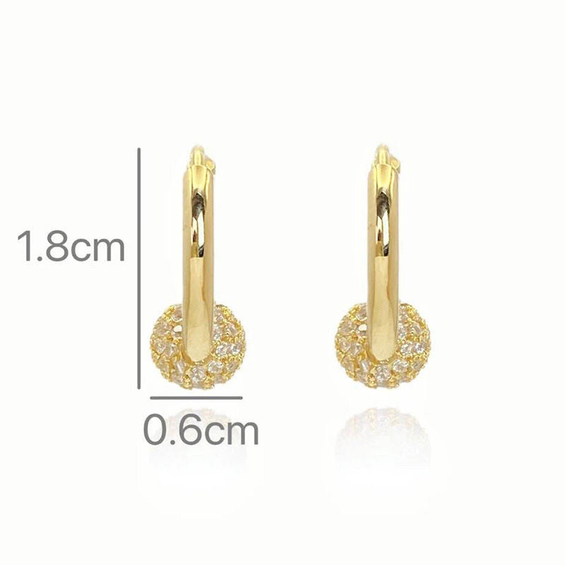 Women's Ball Ear Clip Fashion Temperament Small Personalized Exquisite Versatile For Earrings