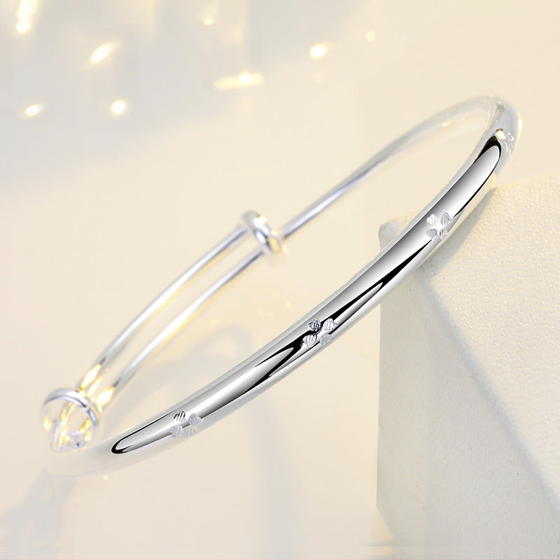 Women's Sier Korean Solid Fashion For Girlfriend Bracelets