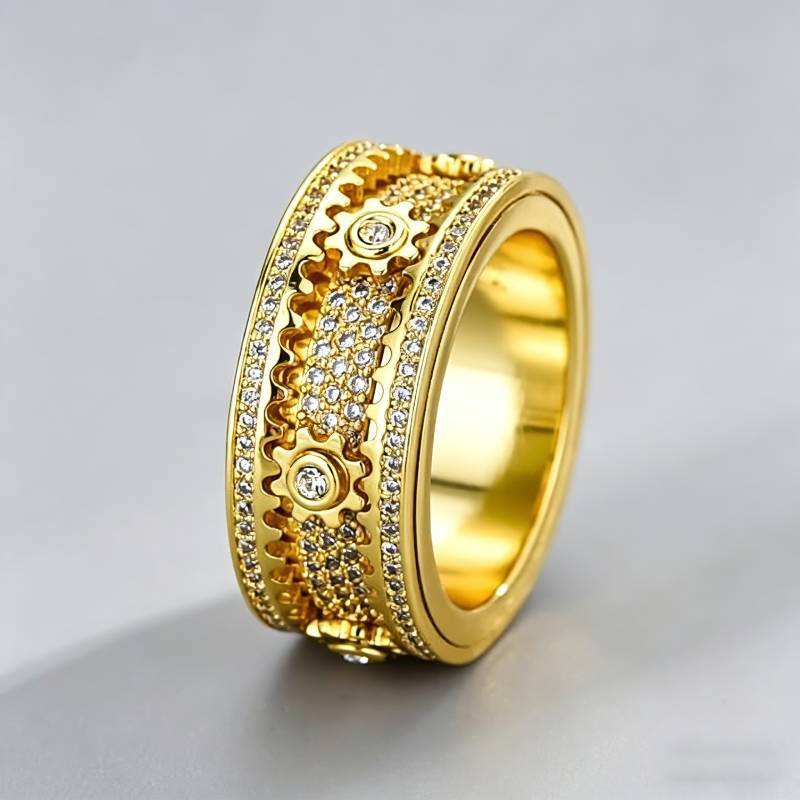 Women's & Men's Rotatable Gear Starry Fashion Ring