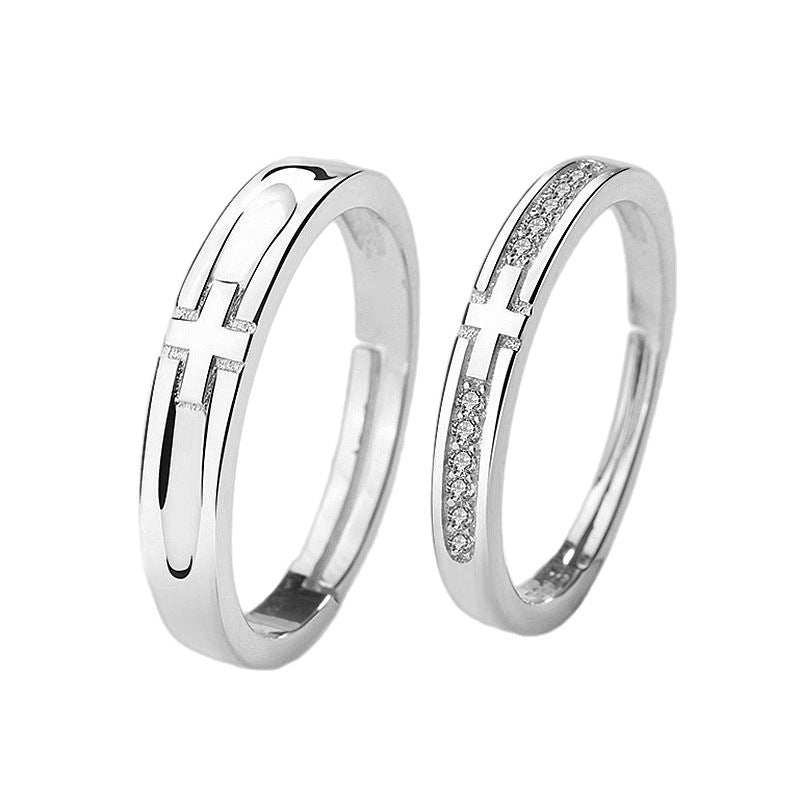Women's & Men's Couple Pair Of Fashionable Simple Valentine's Day Gift Ring
