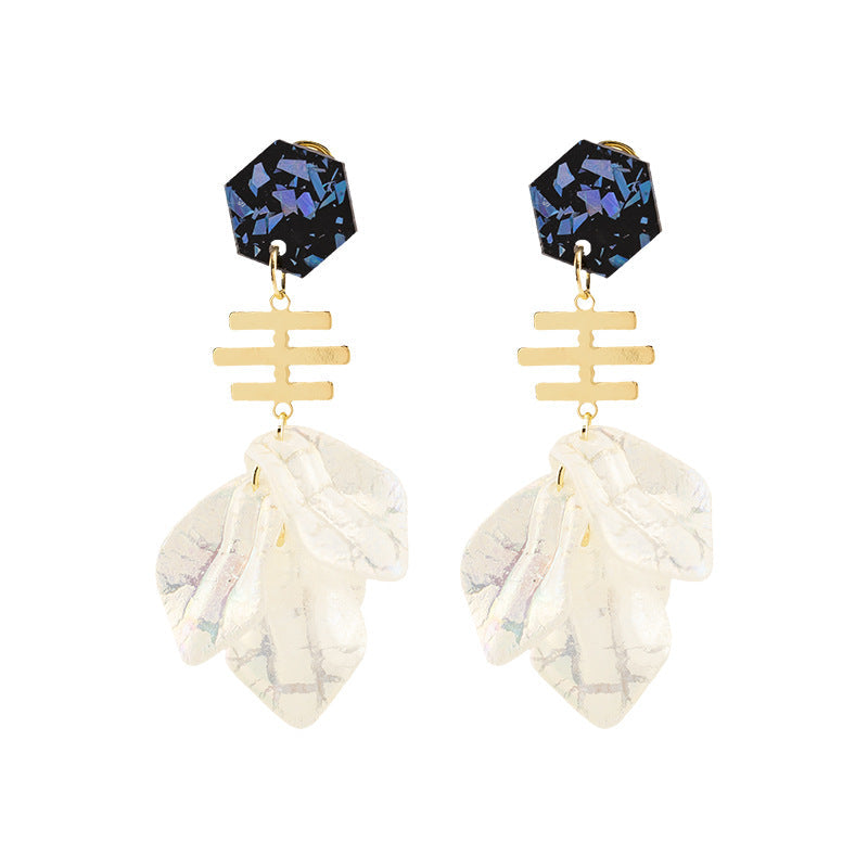 Women's Artistic Fashion Temperament Long Style Petals Versatile Ear Clip