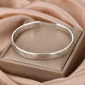 Women's Korean Style Fashion Elegance Retro Imitation Sier Simple Opening Flat Bracelet
