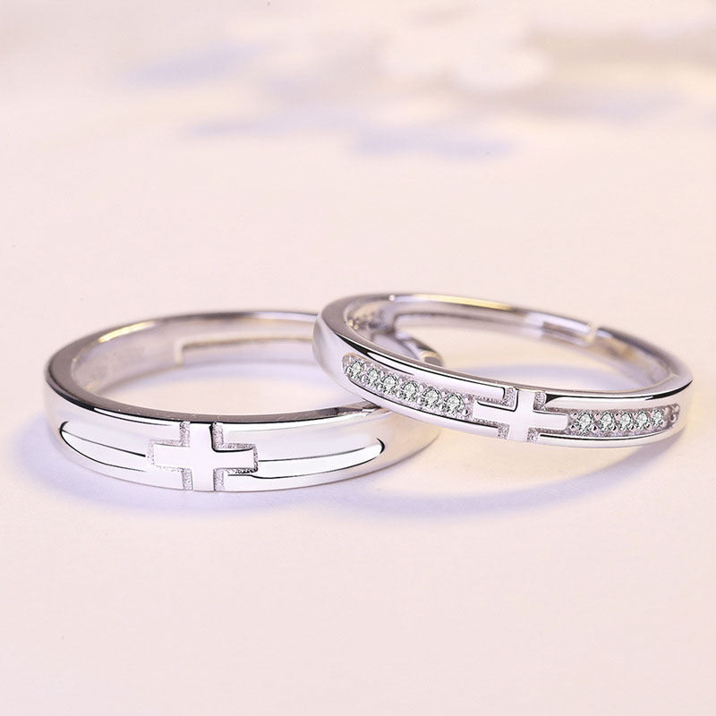 Women's & Men's Couple Pair Of Fashionable Simple Valentine's Day Gift Ring