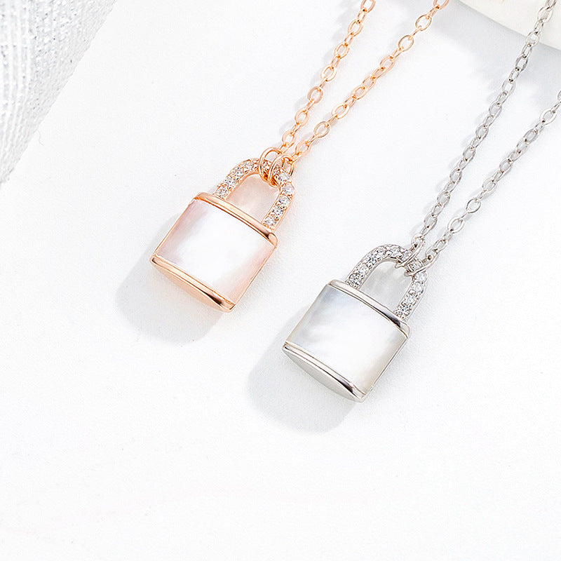 Women's Lock Fashion Sterling Niche Head Shell Necklaces