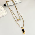Men's Double Layer Sweater Chain Personality Universal Necklaces