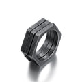 Men's Retro Titanium Steel Brass Knuckle Personality Rings