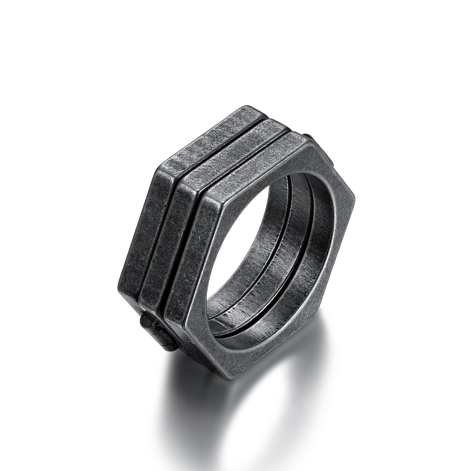 Men's Retro Titanium Steel Brass Knuckle Personality Rings