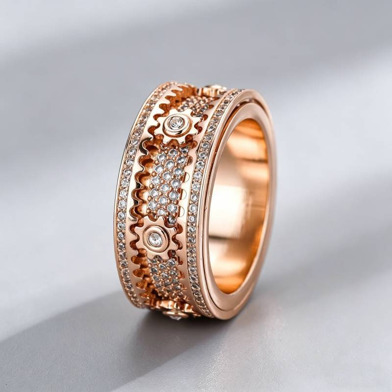 Women's & Men's Rotatable Gear Starry Fashion Ring