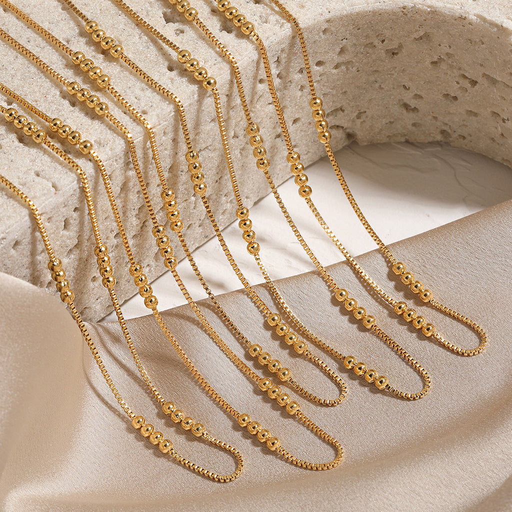 Women's Buckle Room Bead Fashion Electroplated Clavicle Necklaces