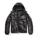 Fall Winter Hooded Cotton Padded Clothes 20D Film Splash Proof Fashionable Jacket Long Sleeve Glossy Cotton Padded Clothes for Women