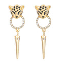 Luxury Quality Jewelry Cheetah Leopard Pattern Pendant Earrings Trendy Personalized Women's Party Fashion Jewelry Accessories