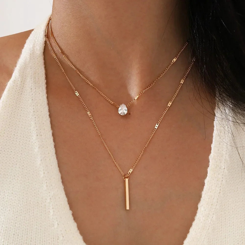 Fashion Imitation Pearls Necklace For Women Gold & Silver Color Adjustable Chain Choker Girls Simple Party Jewelry Accessories