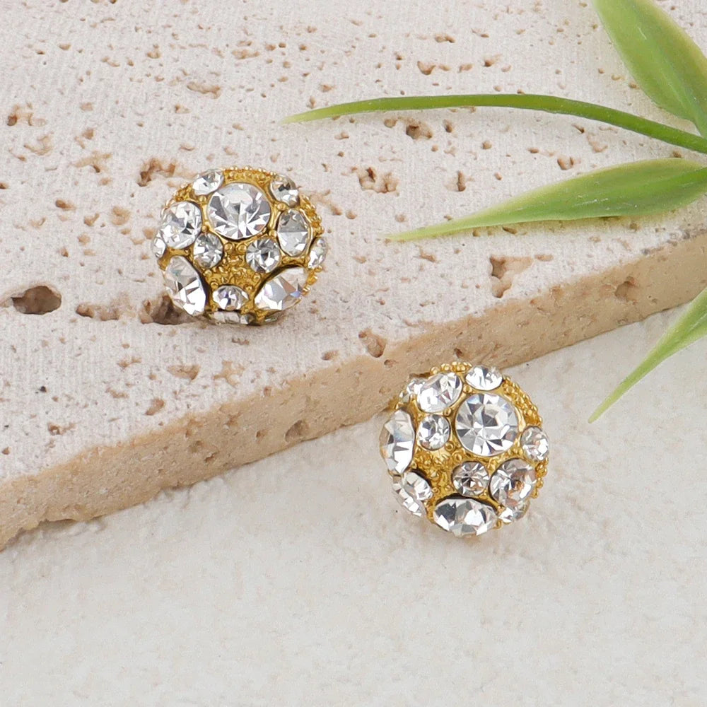 Crystal Earrings Bracelet Pendant Jewelry Set Gold Plated Necklace Elegant Women Fashion Trendy Bohemia Luxury Party Gift Bride