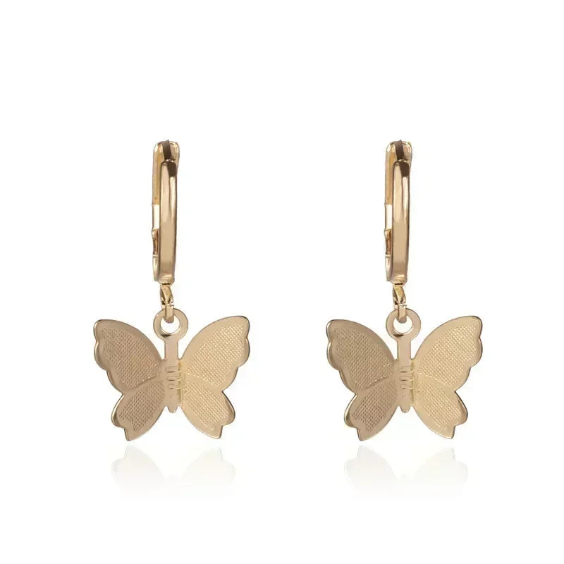Colorful Flower Butterfly Earrings Seven-piece Set For Women Fashion Personalized Daily Accessory Party Jewelry Birthday Gifts