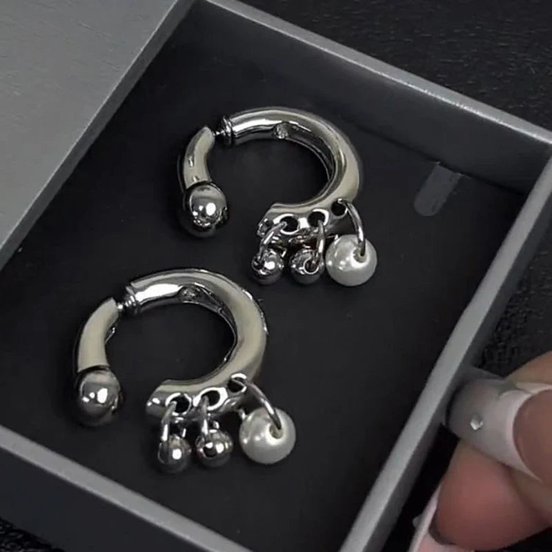 Chic Pearl Pendant Earrings for Women Detachable Before and After Wearing Ins Fashion Women's Earrings Jewelry Accessories Gifts