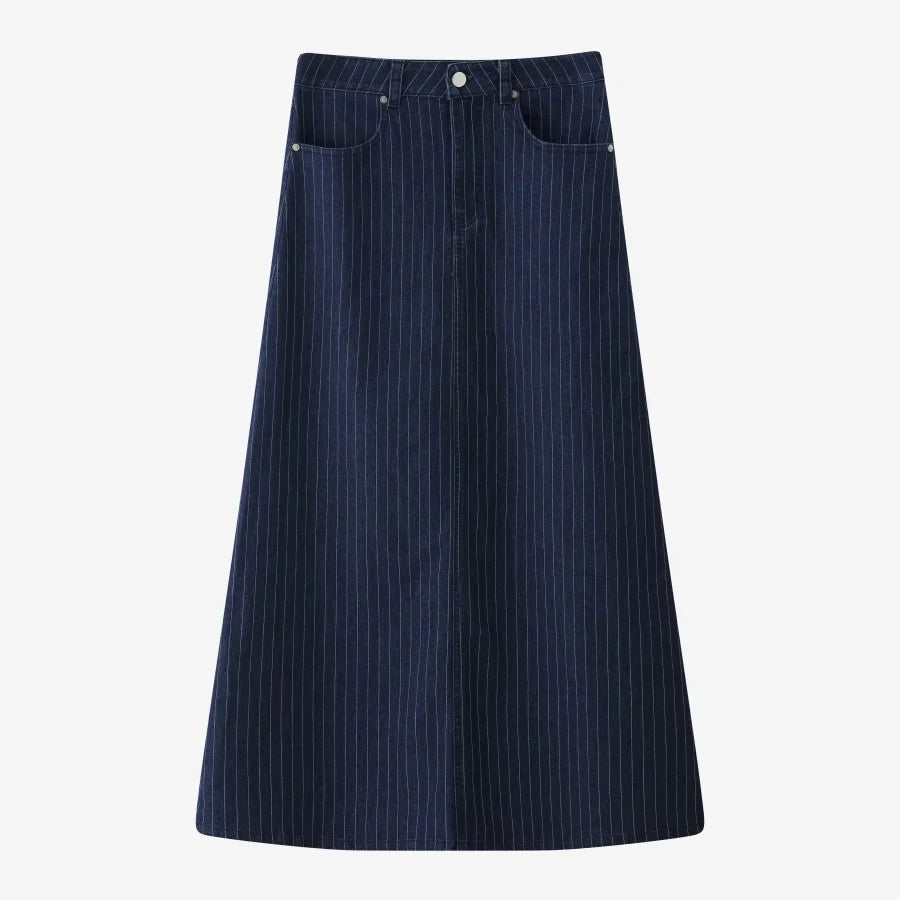 AS  SS26 pinstripe denim skirt fashion woman clothes lady wear