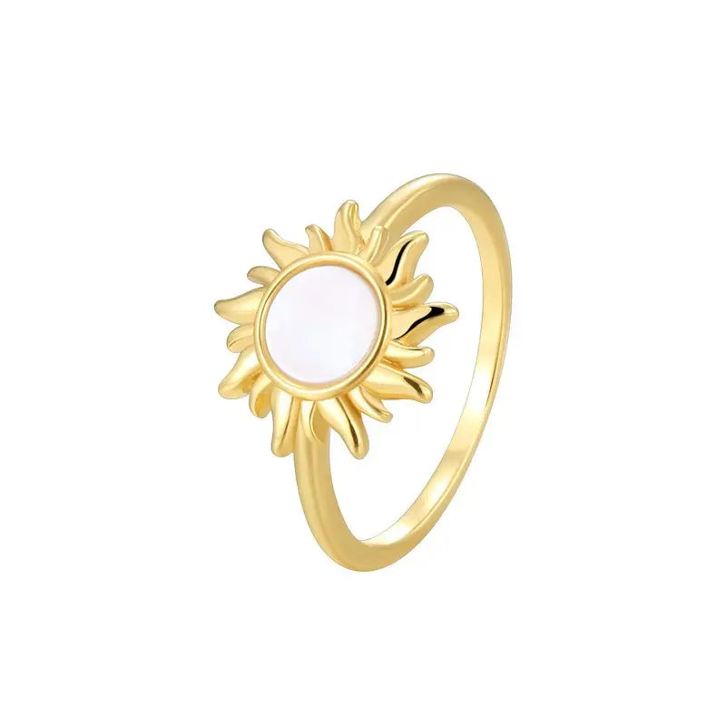925 Sterling Silve Fashion Wedding Sun Elegant Ring For Women Finger Rings Female Engagement Party Jewelry Accessories Gift ﻿