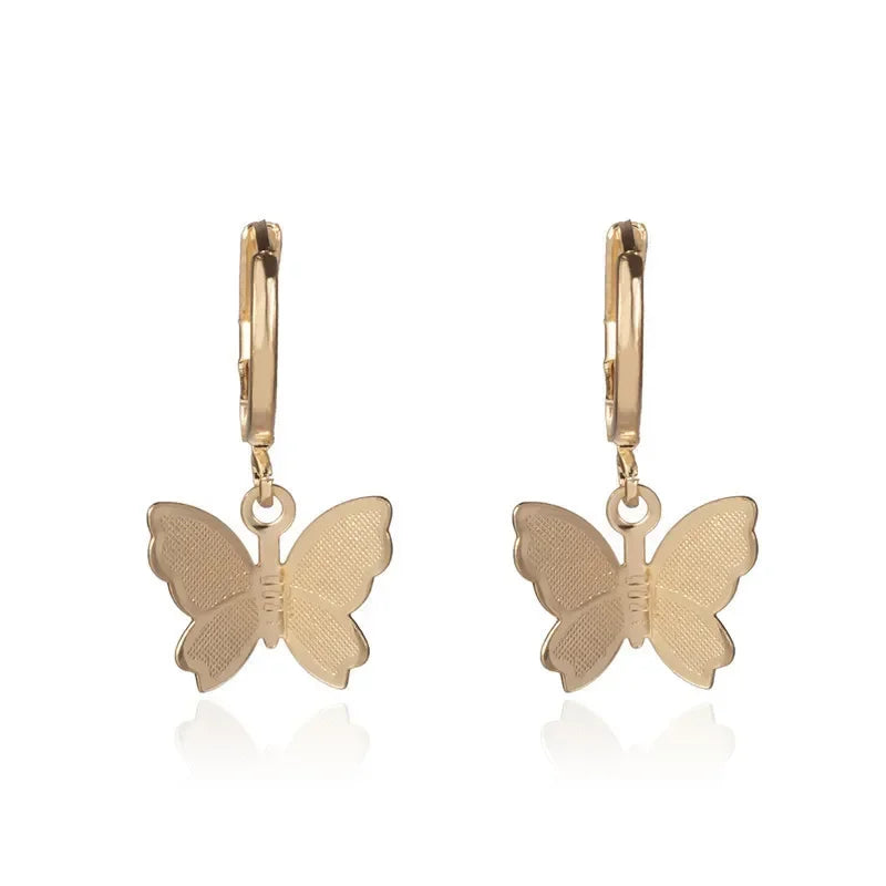 New Simple Metal Style Glossy Geometric Earrings For Women Fashionable Personalized Daily Accessory Party Jewelry Birthday Gifts