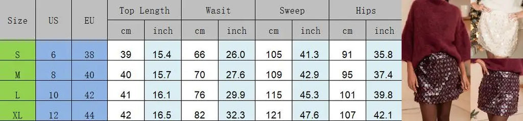 Women Shine Sparkly Sequin Skirt Fashion Sequined  Mini Skirts Clubwear Clothing Vintage High Waist Female Chic Lady Skirts
