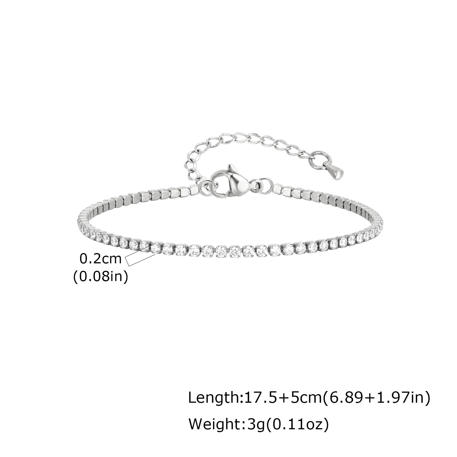 Women Chain Bracelet Silver Color, Stainless Steel Link Stackable Bracelets, Layered Fashion Accessories Gifts