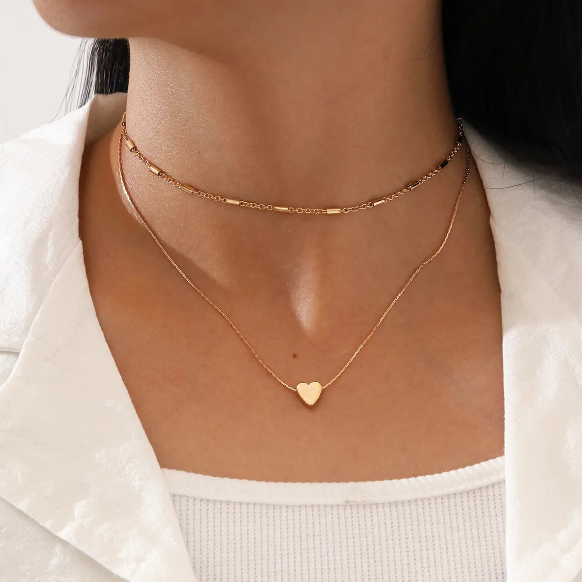 Fashion Imitation Pearls Necklace For Women Gold & Silver Color Adjustable Chain Choker Girls Simple Party Jewelry Accessories